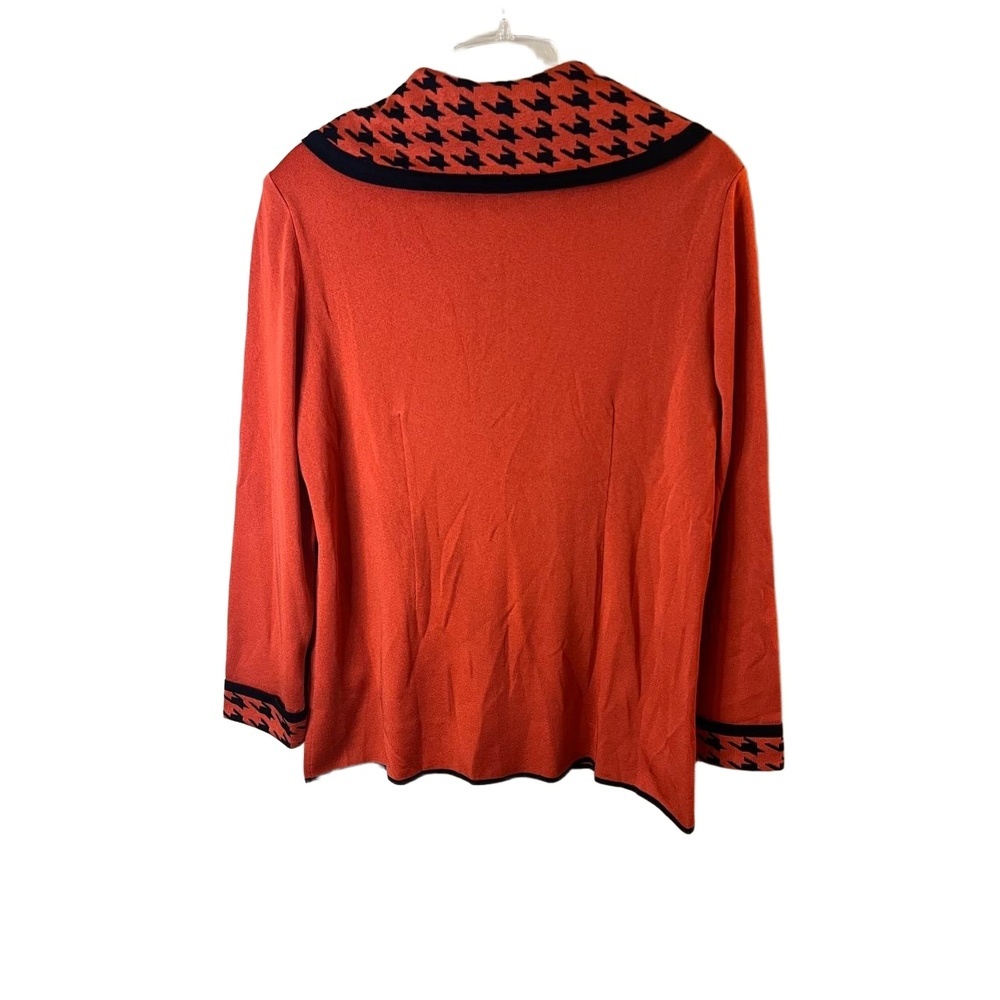 Misook Red Open Front Houndstooth Collar Unstruct… - image 6